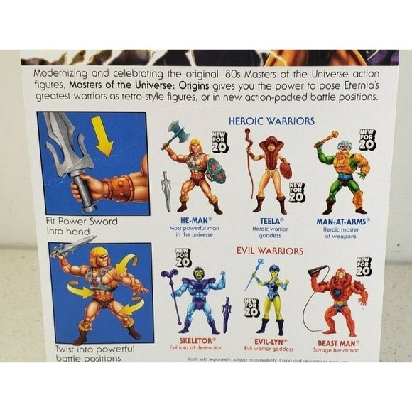 Mattel Masters of the Universe Origins He-man Modern Posing Retro Play New - Picture 7 of 12